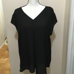 Black short sleeve blouse